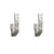 VINTAGE SILVER ZADAR GEOMETRIC HOOPS