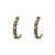 GOLD HATI LABRADORITE & COIN HOOPS