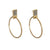 GOLD SQUARE PAVÉ HOOPS