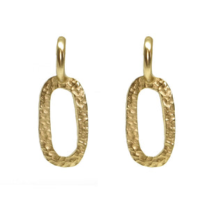 GOLD HAMMERED CATENA LINK EARRINGS