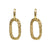 GOLD HAMMERED CATENA LINK EARRINGS