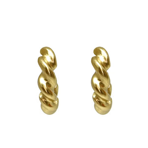 GOLD THICK TWISTED HOOPS
