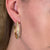 GOLD EGY CRYSTAL THIN HOOPS / 1.5”