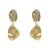 GOLD CRYSTAL IMPRESSION EARRINGS