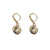 GOLD ROUND CRYSTAL IMPRESSION EARRINGS