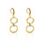 GOLD DOUBLE TWISTED RING EARRINGS