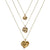 MEDIUM GOLD IMPRESSION HEART NECKLACE