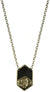 VB & BROWN ENAMEL HEXAGON NECKLACE