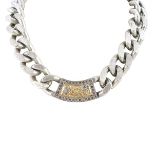 VINTAGE SILVER CASABLANCA ID NECKLACE