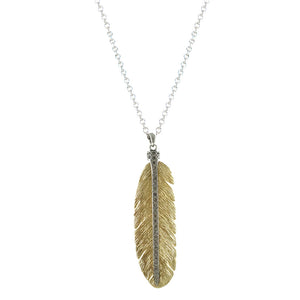 GOLD CASBAH FEATHER NECKLACE