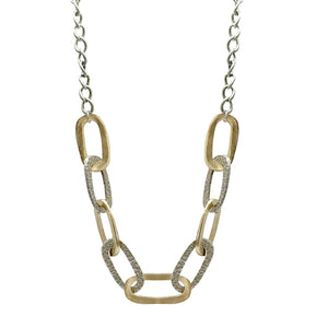 TWO TONE CATENA CHAIN LINK NECKLACE