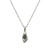 VINTAGE SILVER IMPRESSION TEAR DROP NECKLACE