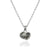 SMALL VINTAGE SILVER IMPRESSION HEART NECKLACE
