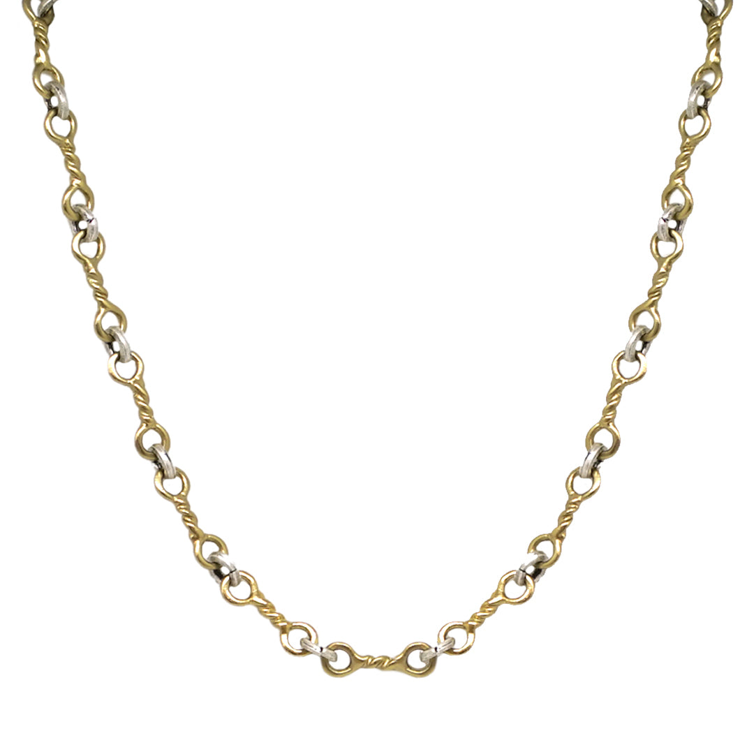 GOLD TWISTED RING NECKLACE