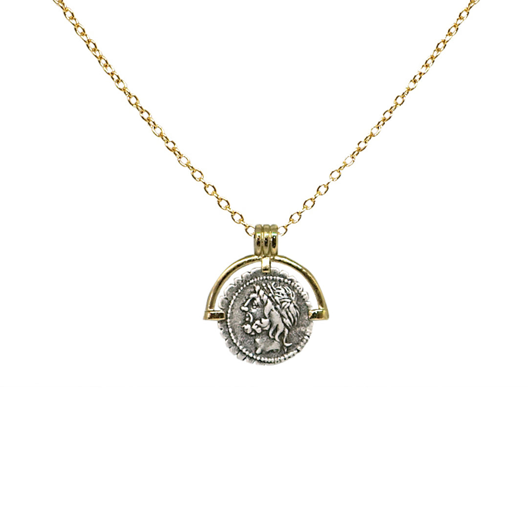 GOLD CORNELIA DEMI FRAME NECKLACE