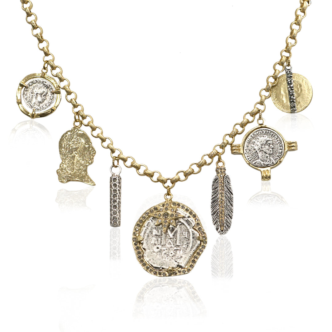 GOLD ALLURE CHARM NECKLACE