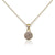 GOLD PAVE DISC NECKLACE