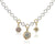 VINTAGE SILVER FLAT RING TRIPLE CHARM MINI GUNA & STARDUST NECKLACE