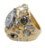 GOLD PAVIA COIN & CRYSTAL RING