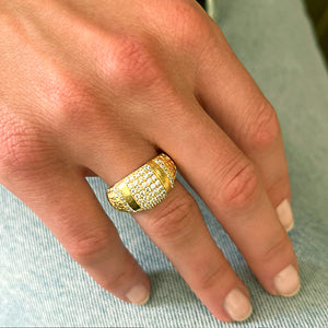 GOLD PAVE COCKTAIL RING