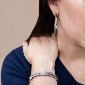 HOLIDAY GIFT BOX - VINTAGE SILVER PAVE ROW SET