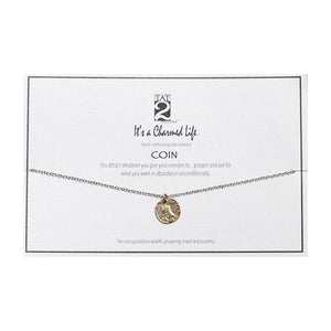 GOLD COIN KEEPSAKE CHARMED LIFE NECKLACE 