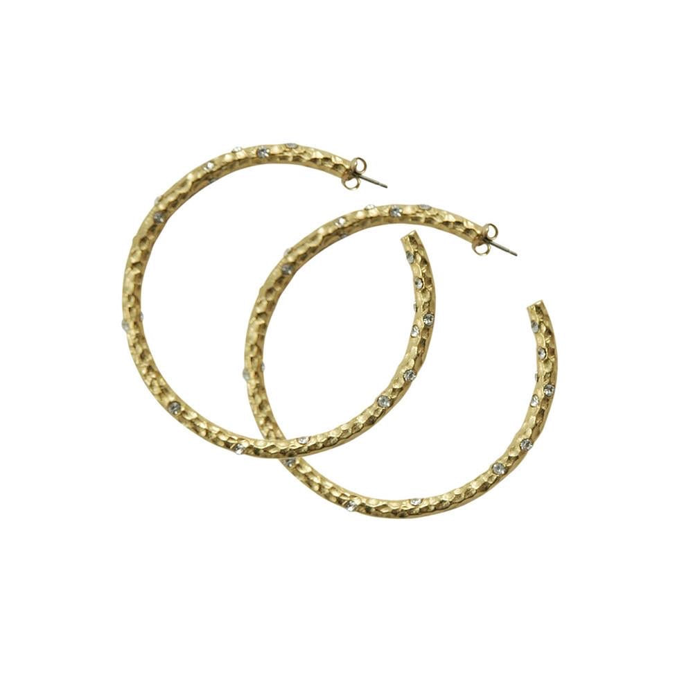 2.5” GOLD PAVIA HOOP WITH CRYSTALS